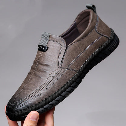 Herren Leder Schuhe Slip-On Elegant Bequem