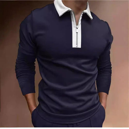 Herren Sweatshirt Stehkragen Modern Reißverschluss - BerlinGlamour