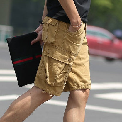 Herren Cargo Shorts Bequem Elastisch Vieltaschig - BerlinGlamour