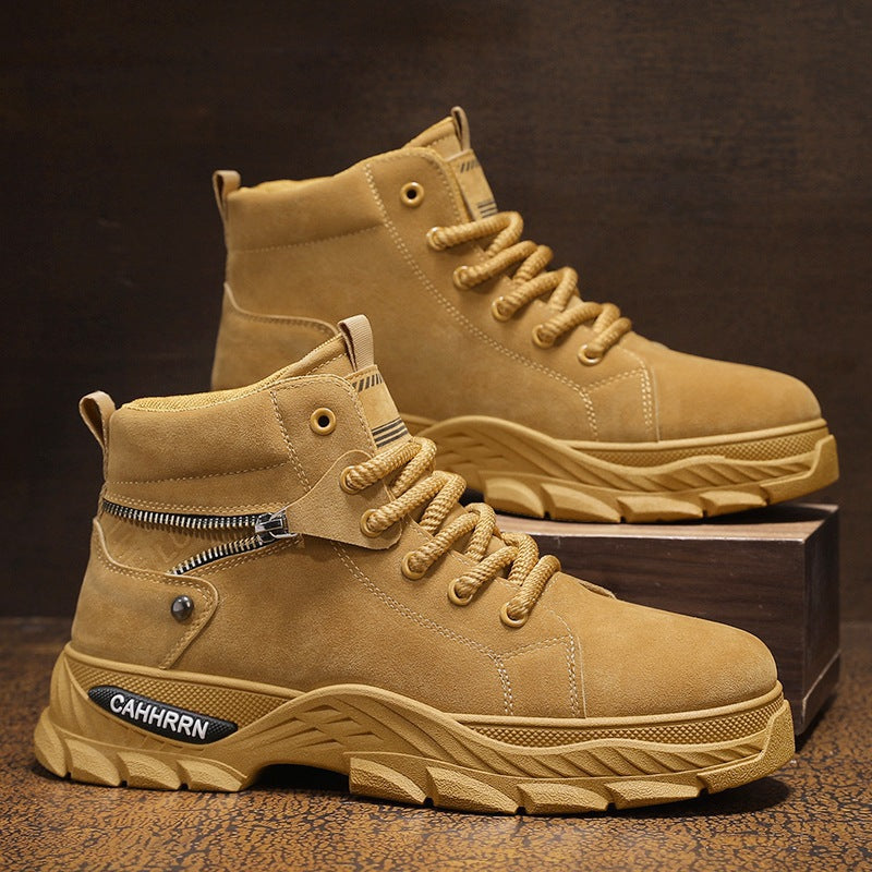 Damen Sneaker Hoch Reißverschluss Detail Robust