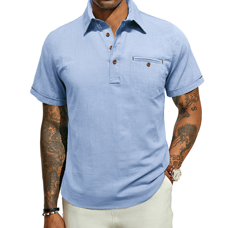 Herren Kurzarmhemd Sommer Modern Slimfit