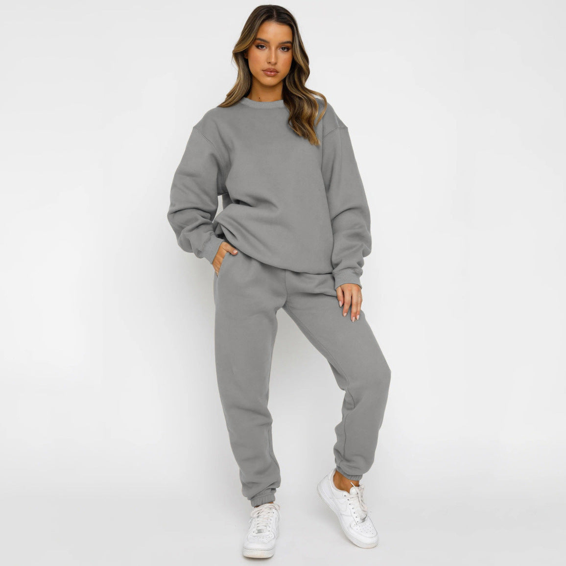 Damen Jogginganzug Bequem Sweatshirt Hose Sportlich