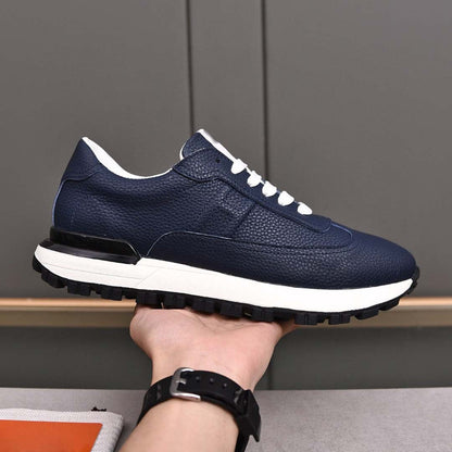 Damen Sneakers Sportlich Leder Laufschuhe bequem