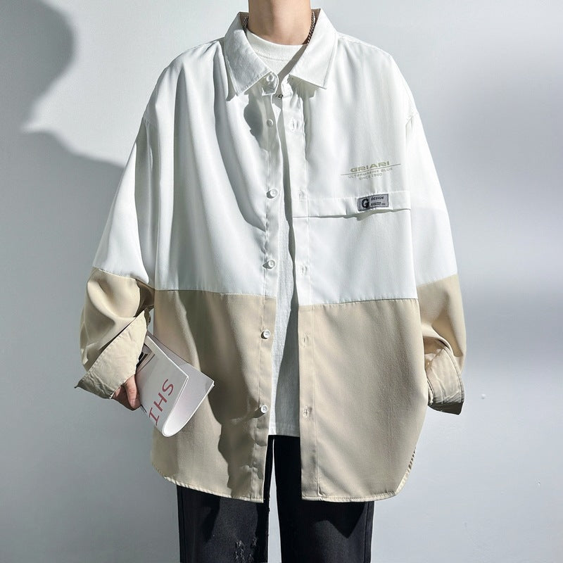 Herren Oversized Hemd Mit Taschen Groß