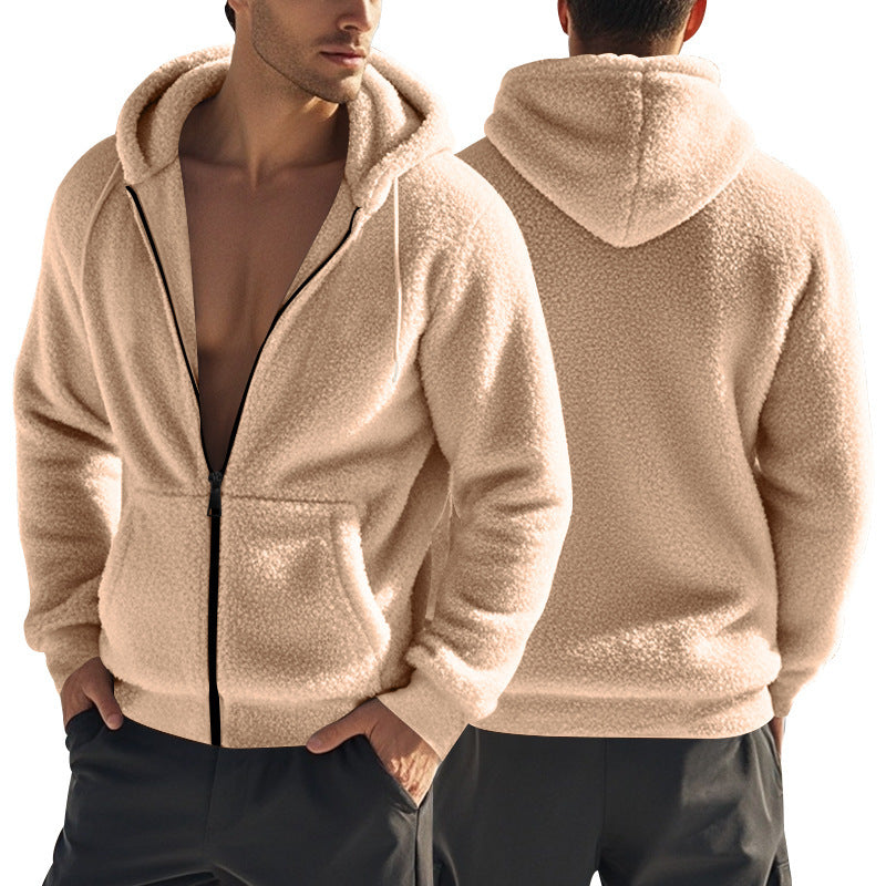 Herren Fleecejacke Kapuze Weich Warm - BerlinGlamour