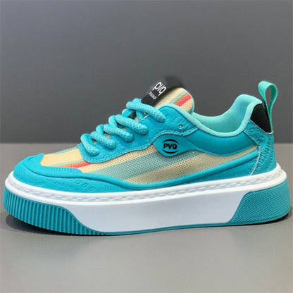 Damen Plateau Sneaker Atmungsaktiv Rutschfest Trendy