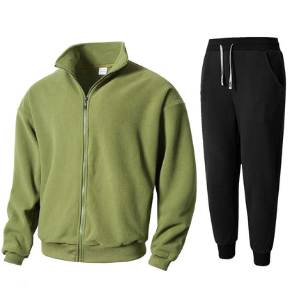 Herren Fleeceanzug Warm mit Hochkragen Sportlich