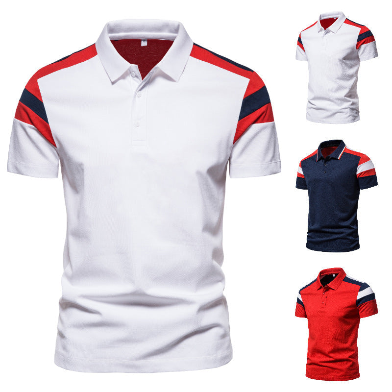 Herren Poloshirt Farbblock Modern Atmungsaktiv - BerlinGlamour