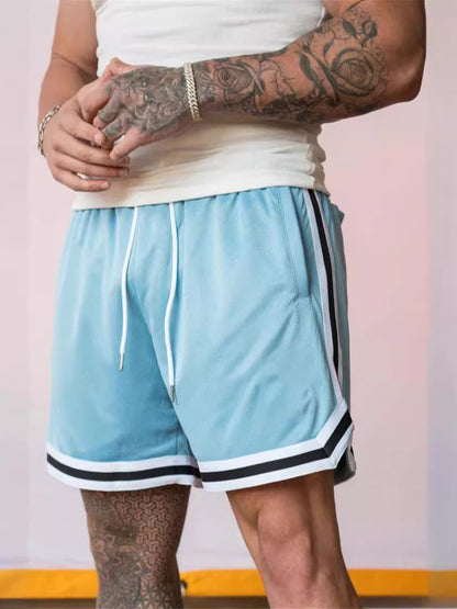Herren Sports Shorts Mesh atmungsaktiv Seitenstreifen