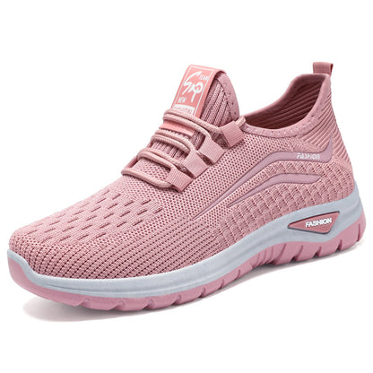 Damen Sneaker Leicht Bequem Strick Schuhe