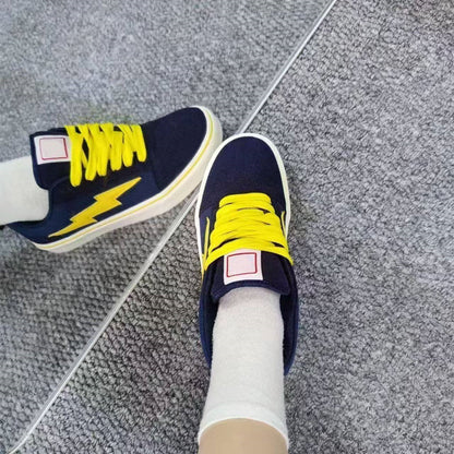Damen Sneaker Sportlich Modern mit Blitzmotiv