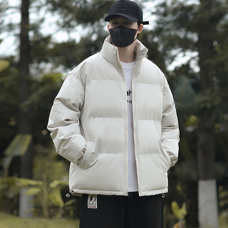 Isolierte Herrenjacke Mit Hochem Kragen Wärme Winterjacke
