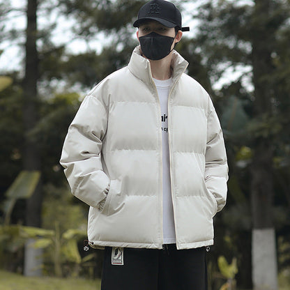 Isolierte Herrenjacke Mit Hochem Kragen Wärme Winterjacke