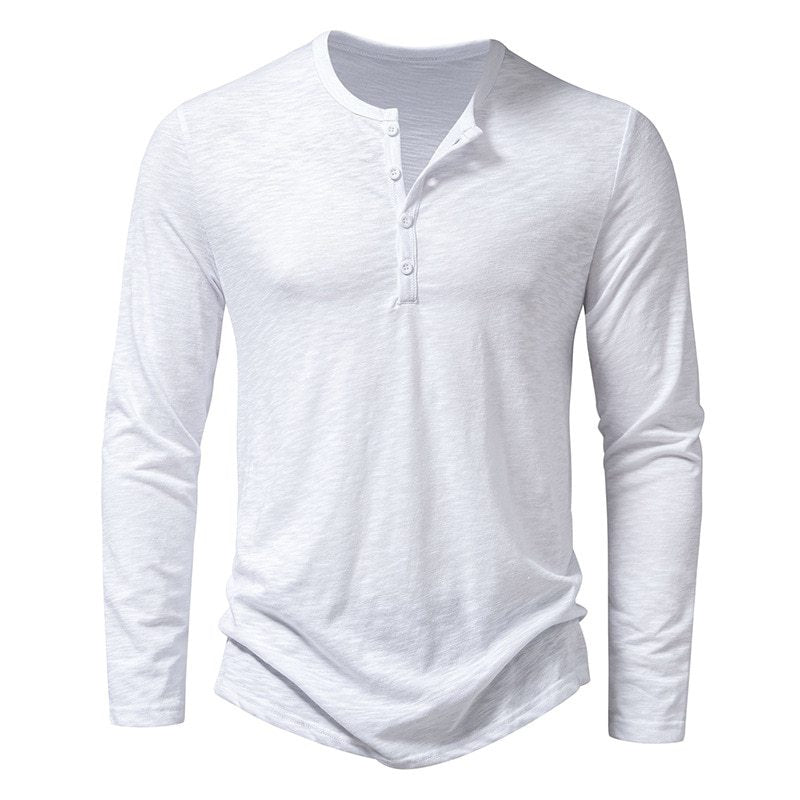 Herren Langarm Hemd mit Knöpfen Elegantes Design