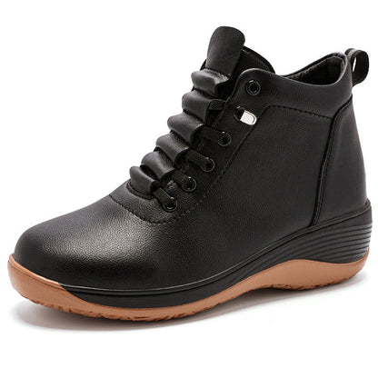Damen Sneaker High-Top Komfort Schuhe Bequem Laufsohle