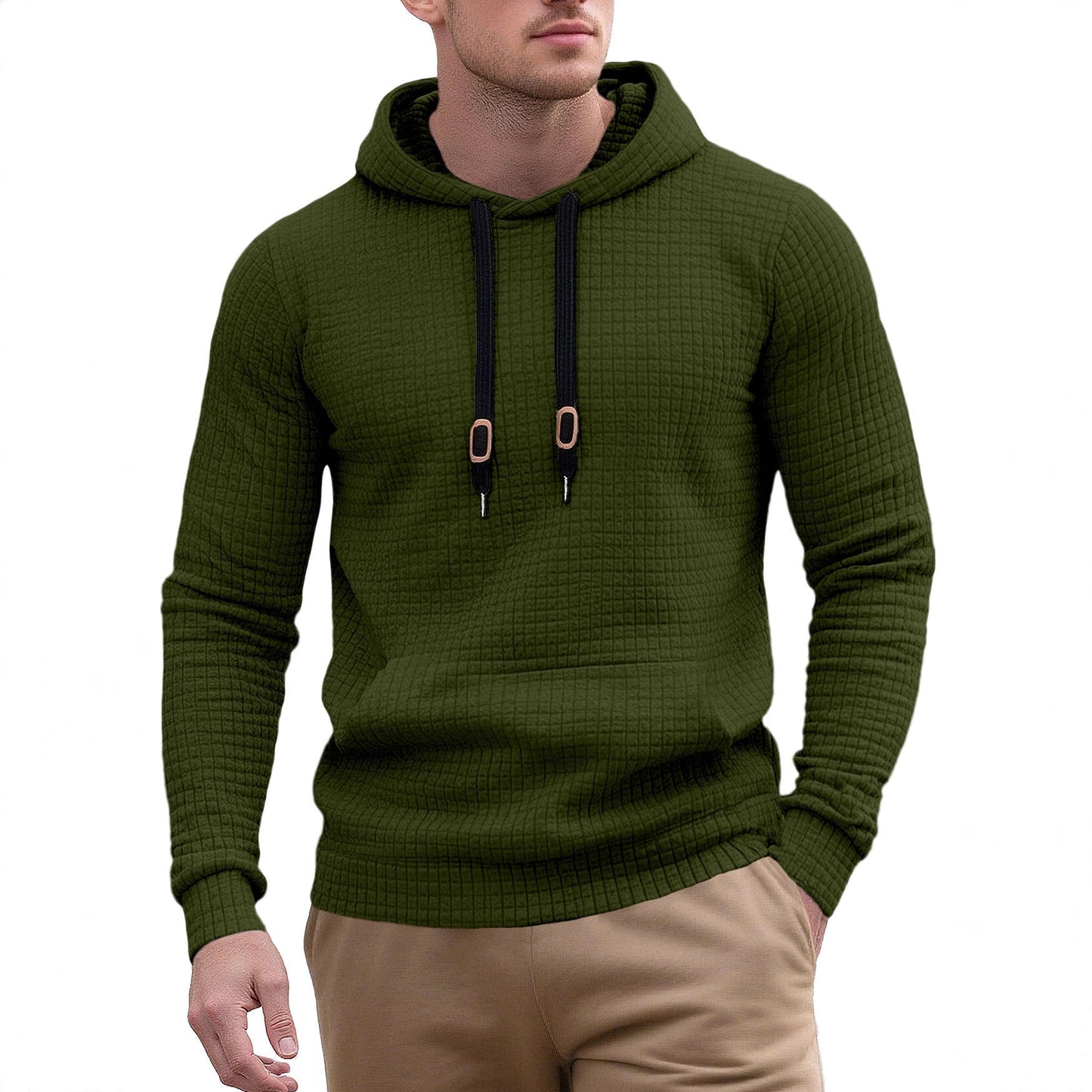 Herren Kapuzenpullover Strukturiert Modern Glamour Style