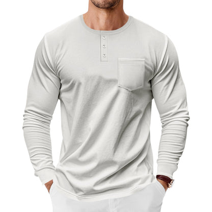Herren Hemden Langarm Mit Knopfleiste Und Brusttasche Modern