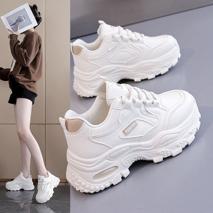 Damen Sneaker Chunky Trendschuhe High Heel