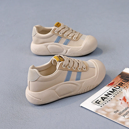 Damen Sneaker Sportlich Atmungsaktiv Weiße Sneaker