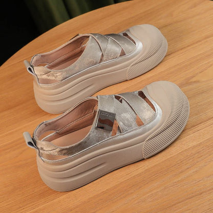 Damen Plateau Slipper Bequem Warm Heidi Style