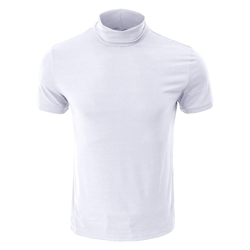 Herren T-Shirt Kurzarm Modern mit Rollkragen Trendy