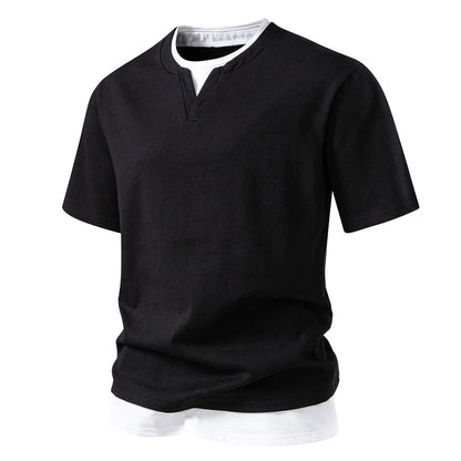 Herren T-Shirt V-Ausschnitt Casual Berlin Style