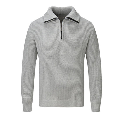Herren Pullover Strickmuster Reißverschluss Freizeit