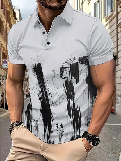 Herren Poloshirt Grafikdruck Sportlich Modern