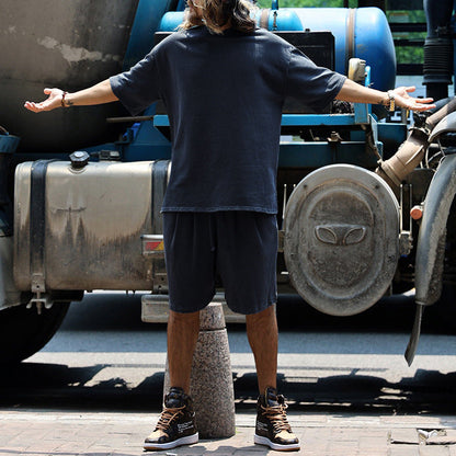 Herren Jogginganzug Kurzarm Bequem Atmungsaktiv Elastisch