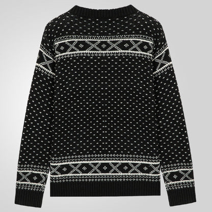Herren Pullover Norweger Muster Klassisch Warm