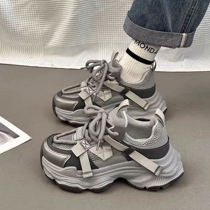 Damen Sneaker Sportlich Atmungsaktiv Stabiler Sohle