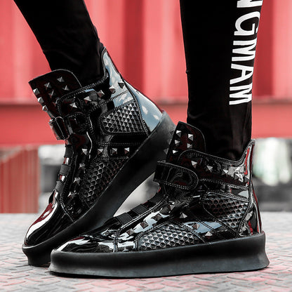 Damen High-Top Sneaker Netzoptik Rutschfest Modern