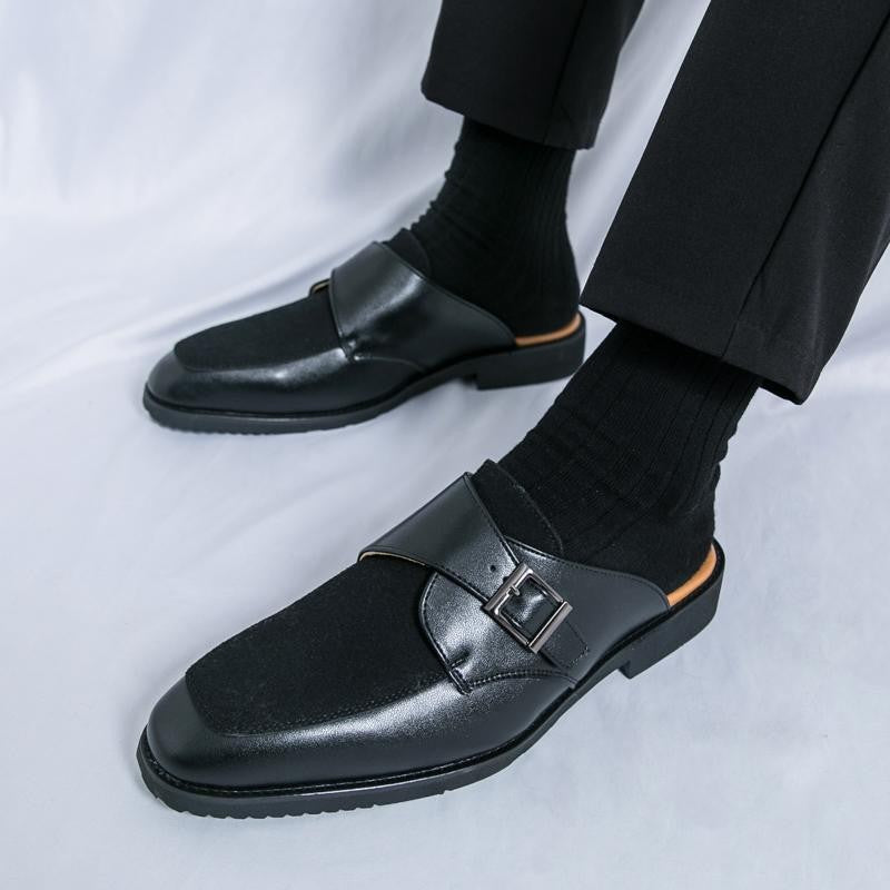 Damen Clogs Elegantes Design Gürtelschließe