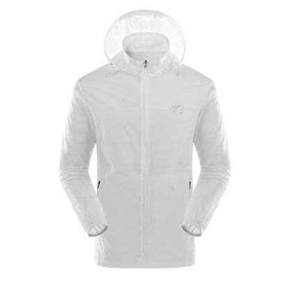 Herren Outdoorjacke Leicht Wasserabweisend Verstellbares Kapuzen
