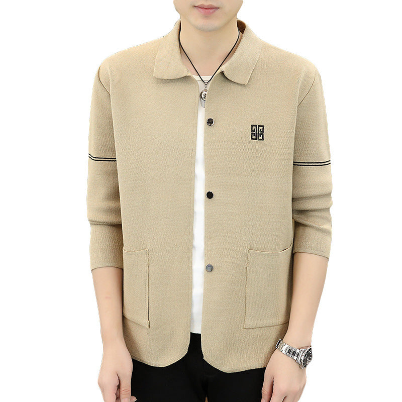 Herren Strickjacke Lässig Elegante Details Modern