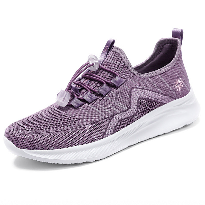 Damen Sneaker Leicht Sportliche Laufschuhe Mit Schnellschnürsystem