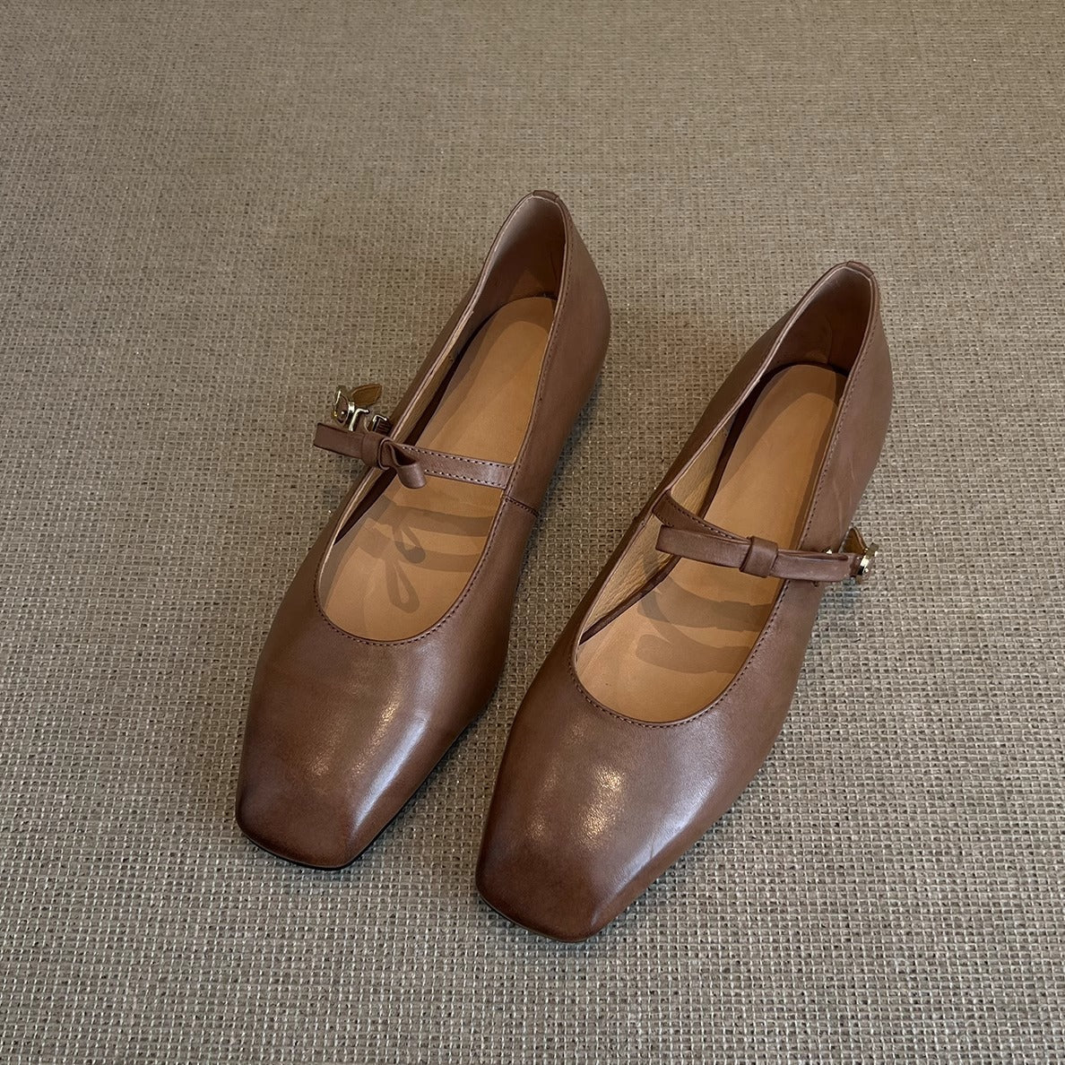 Damen Ballerinas Elegante Riemen Schuhe Quadratisch
