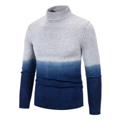 Herren Rollkragenpullover Farbverlauf Modern Stylish