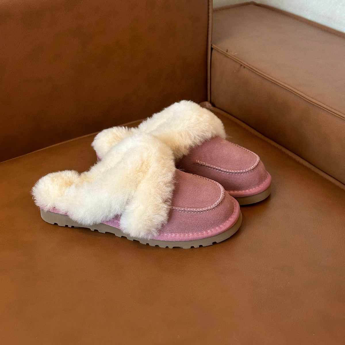 Damen Clogs Weich Flauschig Innenfutter Warm