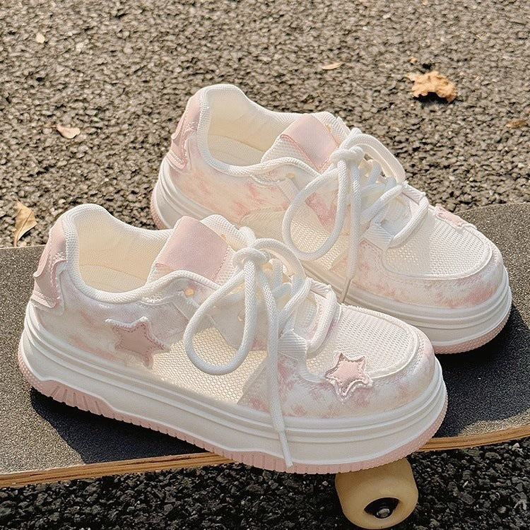 Damen Sneaker Bequem mit Sternenmotiv Trendy - BerlinGlamour