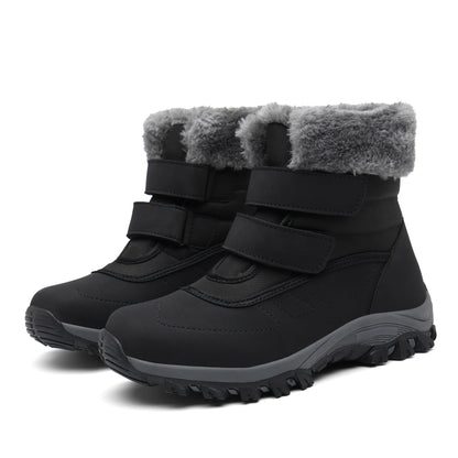 Damen Winterstiefel Warm Klettverschluss Wintermode