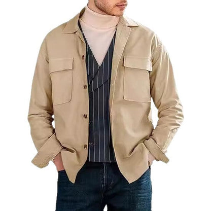 Herren Utility-Jacke Modern mit vielen Taschen und lässigem Schnitt