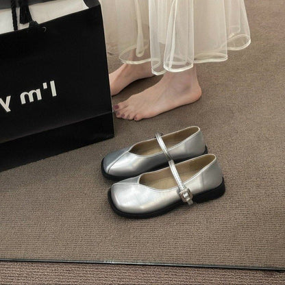 Damen Schuhe Mary Jane Elegant mit Verstellbarem Riemen