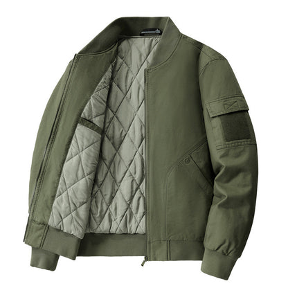 Lederjacke Herren Lässig Schwarz Mit Futter