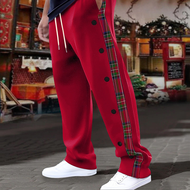 Herren Freizeithose Bequem Modern Mit Knopfverschluss