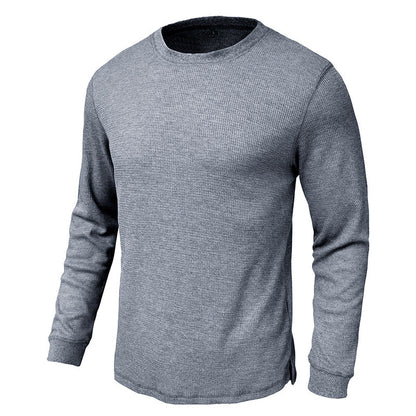 Herren Langarmshirt Elegantes Design Strukturiert Modern