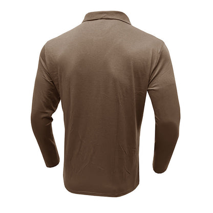 Herren Poloshirt Langarm Elegant Modern