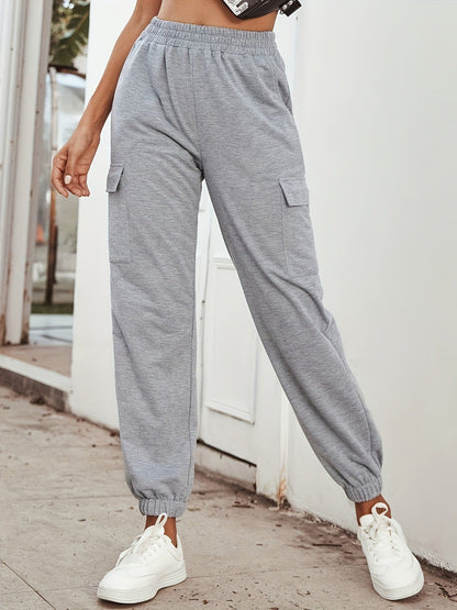 Damen Cargo-Hose Bequem Elastisch Mit Taschen