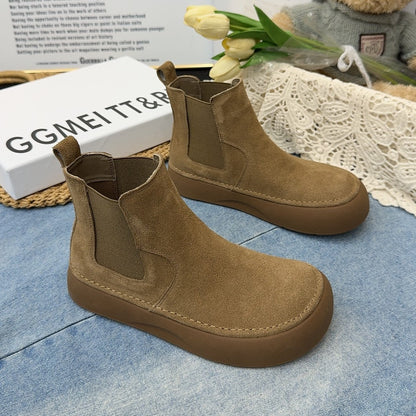 Damen Chelsea Boots modisch rutschfest Chic Detailleder