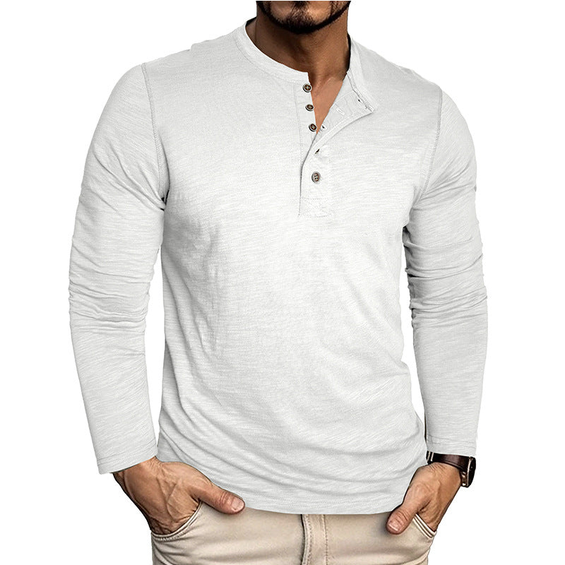 Herren Hemd Langarm Elegant mit Knöpfen Moderne Style